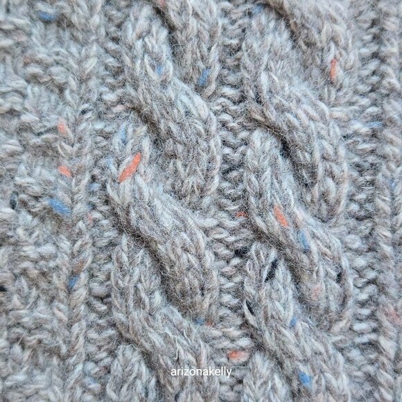 NWOT Barbour Thick Cable Knit Tweedy Donegal-style Wool Blend Scarf - Picture 4 of 15